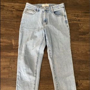 Pac Sun Mom Jean Blue Women's 26 High Rise Denim Straight Leg Cotton Casual